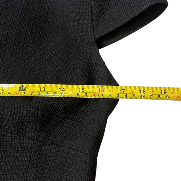 Anthropologie 4C Collective Dress Womens 8 Black Fit Elegant Cap Sleeve Dress - Picture 12 of 13